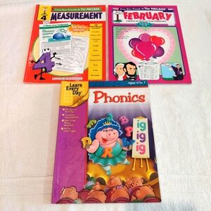 Activity books measurements book phonics books 3 books